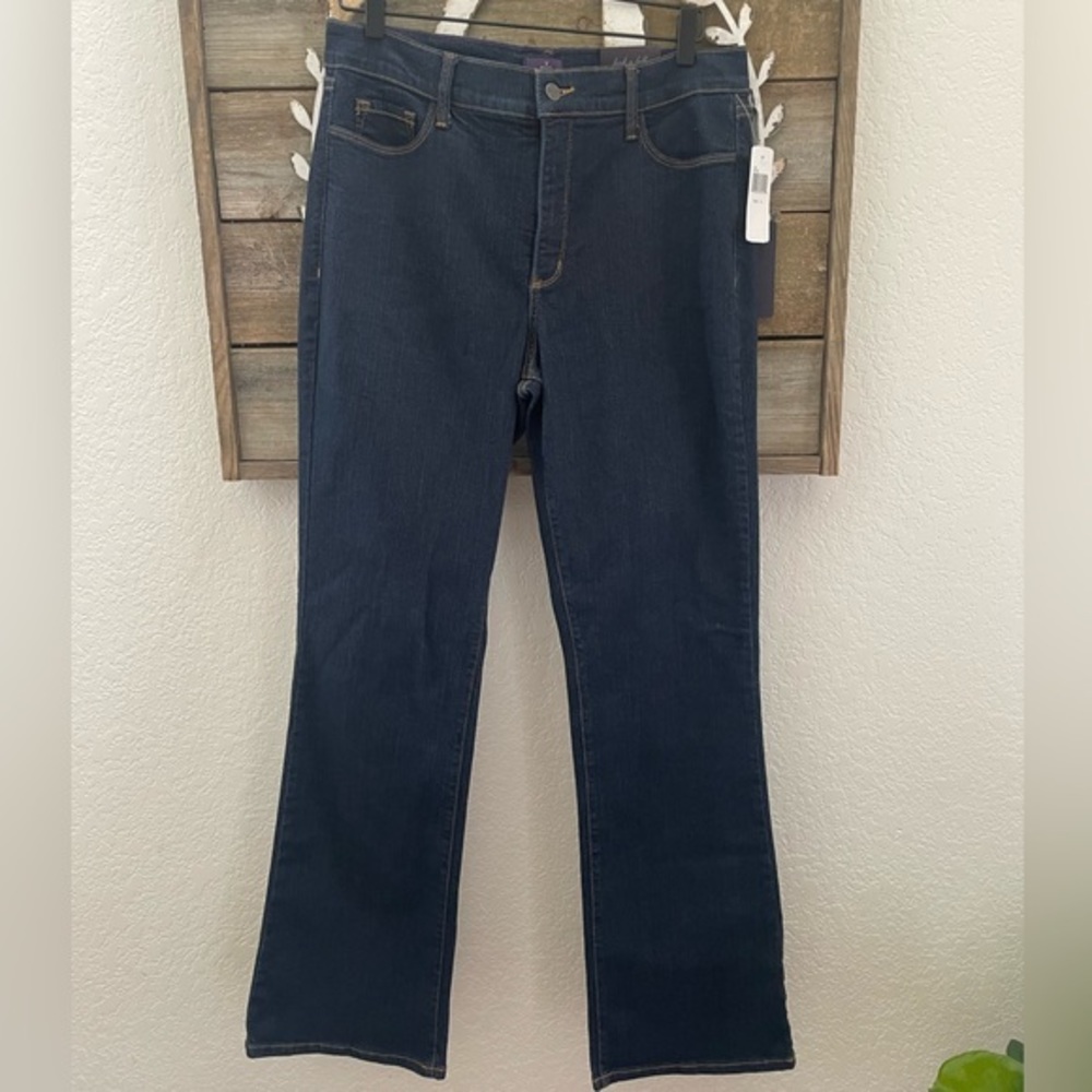 NYDJ bootcut dark wash denim stretchy slimming jeans size 14 NWT